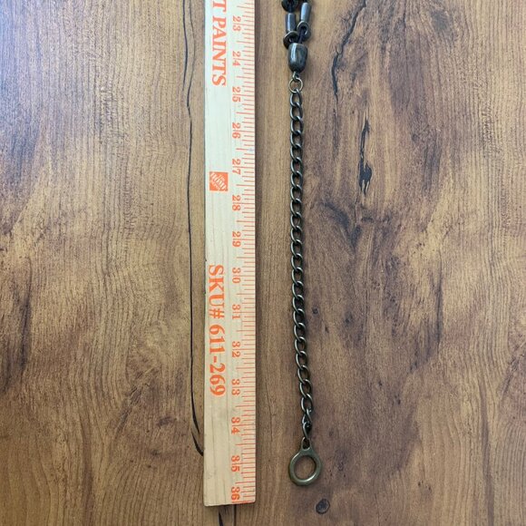 Vintage Bronze-Tone African-Inspired Belt Chain With Textured Discs adjustable - Picture 8 of 8